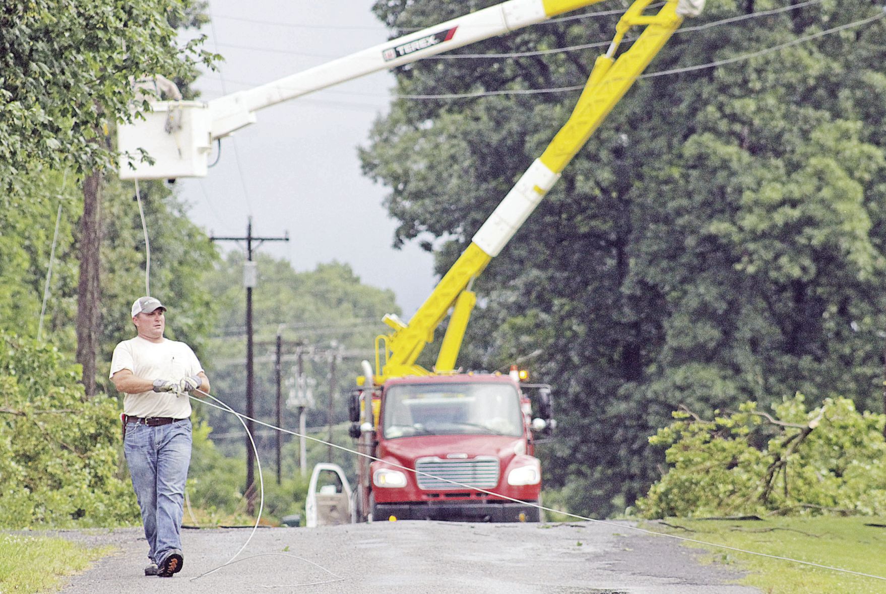 Peach Orchard power line